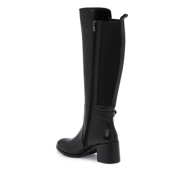 Siyah Deri - Tekstil Kadın Çizme - K25K1CM68265-A41 - 3