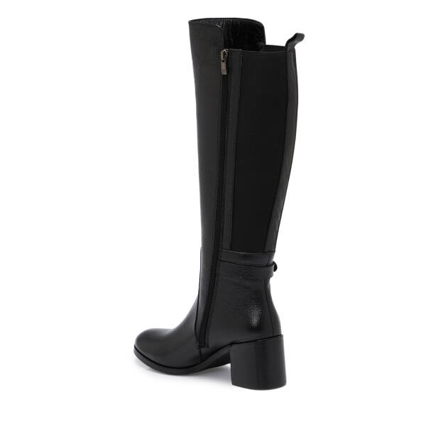 Siyah Deri - Tekstil Kadın Çizme - K25K1CM68265-A41 - 3