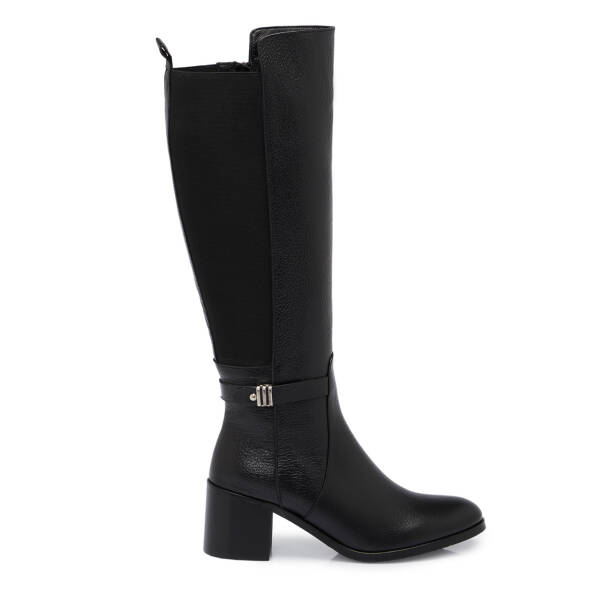 Siyah Deri - Tekstil Kadın Çizme - K25K1CM68265-A41 - 1