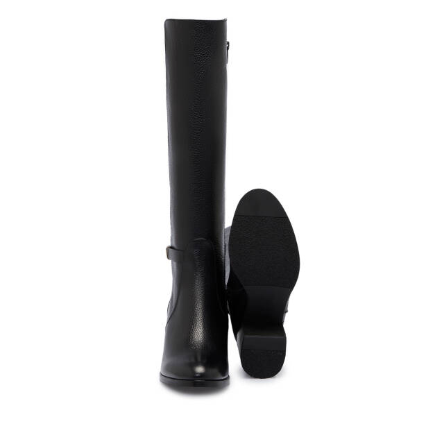 Siyah Deri - Tekstil Kadın Çizme - K25K1CM68265-A41 - 4