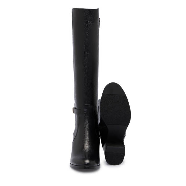 Siyah Deri - Tekstil Kadın Çizme - K25K1CM68265-A41 - 4