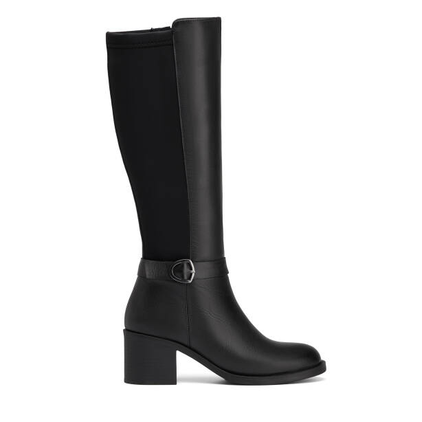 Siyah Deri-Tekstil Kadın Çizme - K26K1CM68766-A23 - 1
