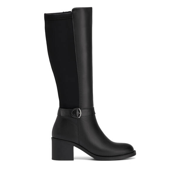 Siyah Deri-Tekstil Kadın Çizme - K26K1CM68766-A23 - 1