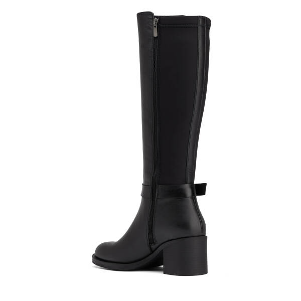 Siyah Deri-Tekstil Kadın Çizme - K26K1CM68766-A23 - 3