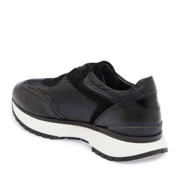 Siyah Deri - Tekstil Kadın Sneaker - K24I1AY67492-A23 - 2
