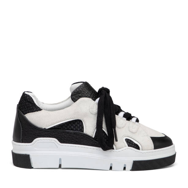 Siyah Deri-Tekstil Kadın Sneaker - K25I1AY67898-A23 