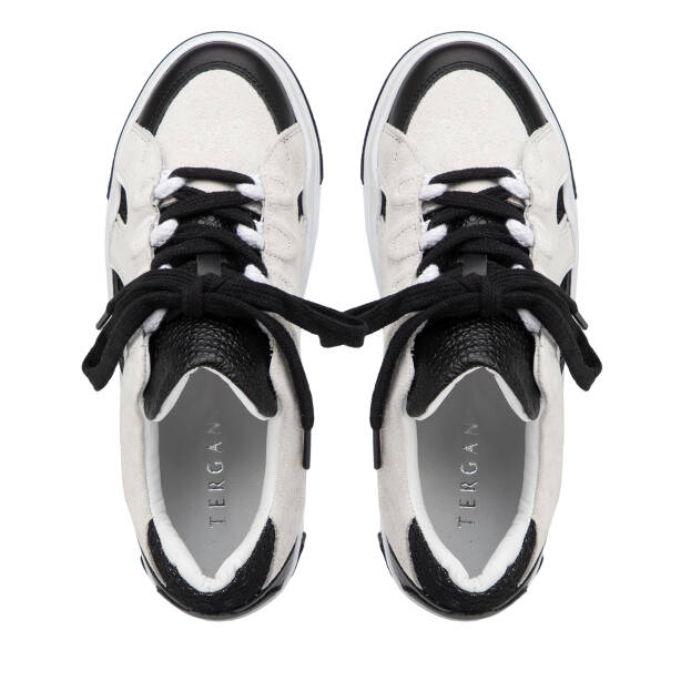 Siyah Deri-Tekstil Kadın Sneaker - K25I1AY67898-A23 - 5