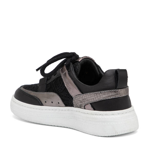 Siyah Deri-Tekstil Kadın Sneaker - K25I1AY67901-A23 - 4