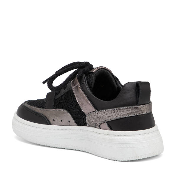 Siyah Deri-Tekstil Kadın Sneaker - K25I1AY67901-A23 - 4