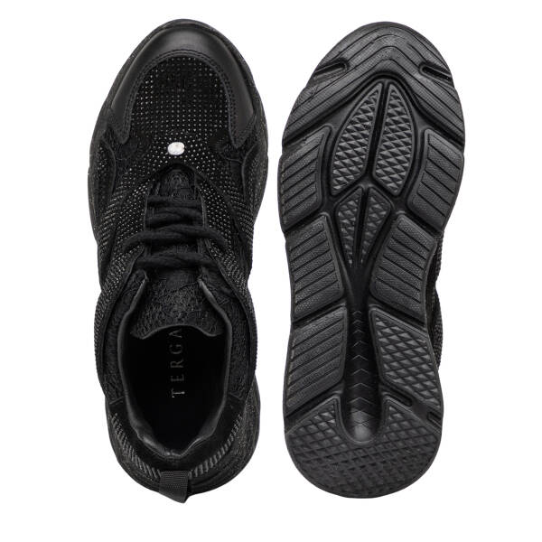 Siyah Deri-Tekstil Kadın Sneaker - K25I1AY67902-A23 - 6