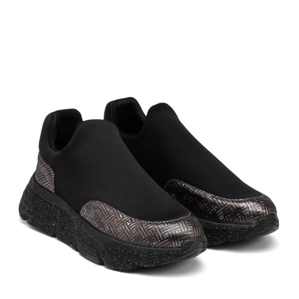 Siyah Deri-Tekstil Kadın Sneaker - K25I1AY67903-A23 - 2