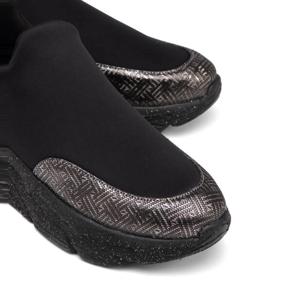 Siyah Deri-Tekstil Kadın Sneaker - K25I1AY67903-A23 - 3