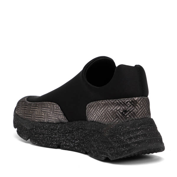 Siyah Deri-Tekstil Kadın Sneaker - K25I1AY67903-A23 - 4