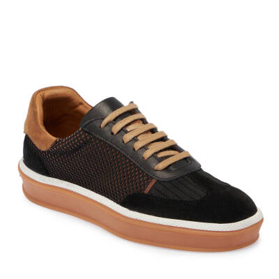 Siyah Deri-Tekstil Kadın Sneaker - K25I1AY68120-A01 - 1