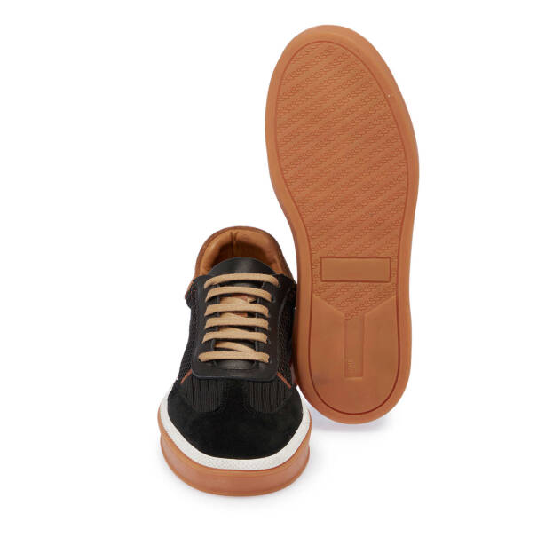 Siyah Deri - Tekstil Kadın Sneaker - K25I1AY68120-A01 - Tergan