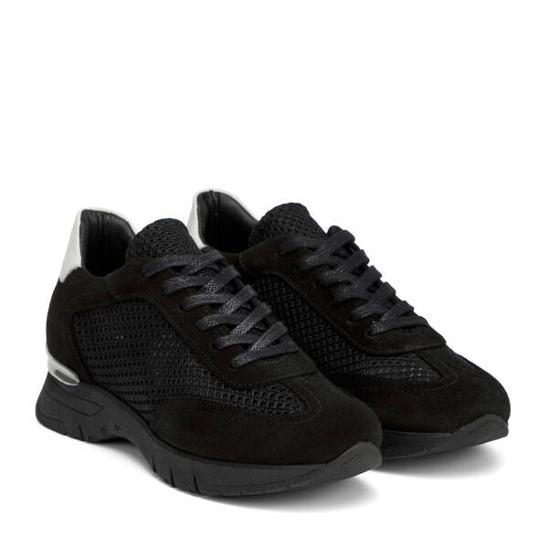 Siyah Deri-Tekstil Kadın Sneaker - K26I1AY68621-A01 - 2
