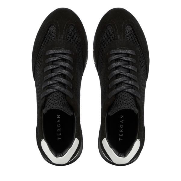 Siyah Deri-Tekstil Kadın Sneaker - K26I1AY68621-A01 - 5