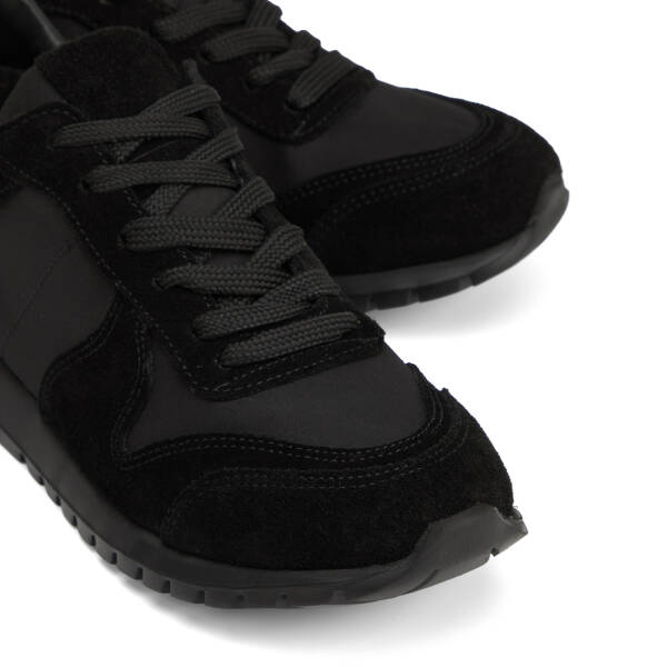 Siyah Deri-Tekstil Kadın Sneaker - K26I1AY68647-V1X - 3