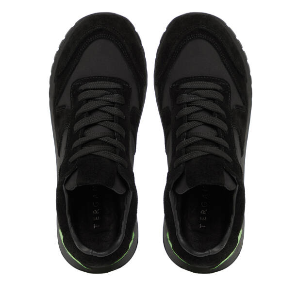Siyah Deri-Tekstil Kadın Sneaker - K26I1AY68647-V1X - 5