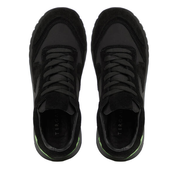 Siyah Deri-Tekstil Kadın Sneaker - K26I1AY68647-V1X - 5