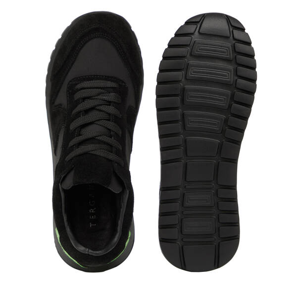 Siyah Deri-Tekstil Kadın Sneaker - K26I1AY68647-V1X - 6