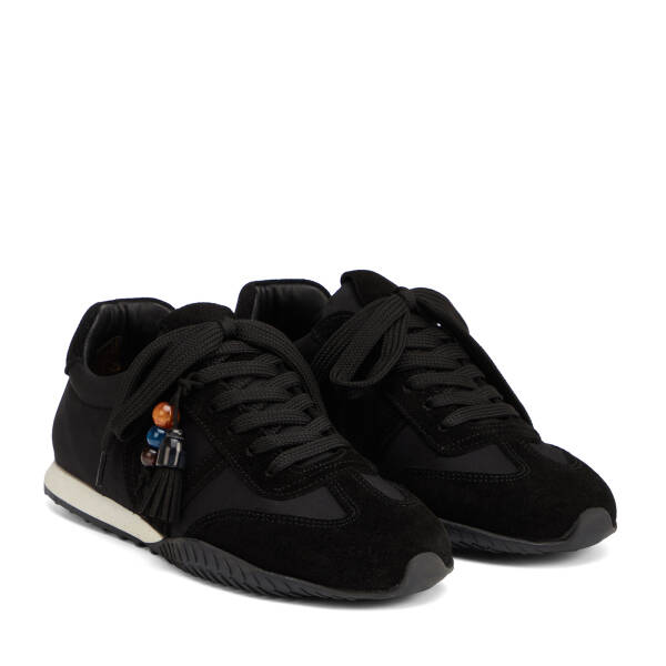 Siyah Deri-Tekstil Kadın Sneaker - K26I1AY68649-V1X - 2