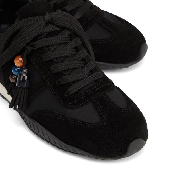 Siyah Deri-Tekstil Kadın Sneaker - K26I1AY68649-V1X - 3