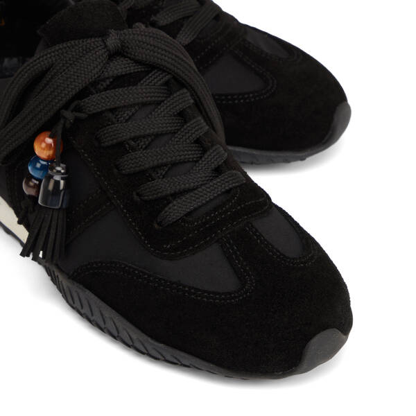 Siyah Deri-Tekstil Kadın Sneaker - K26I1AY68649-V1X - 3
