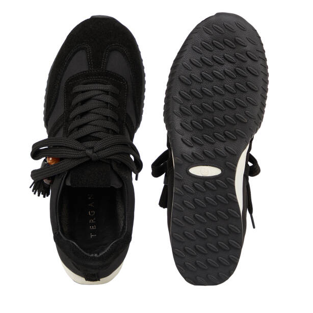 Siyah Deri-Tekstil Kadın Sneaker - K26I1AY68649-V1X - 6