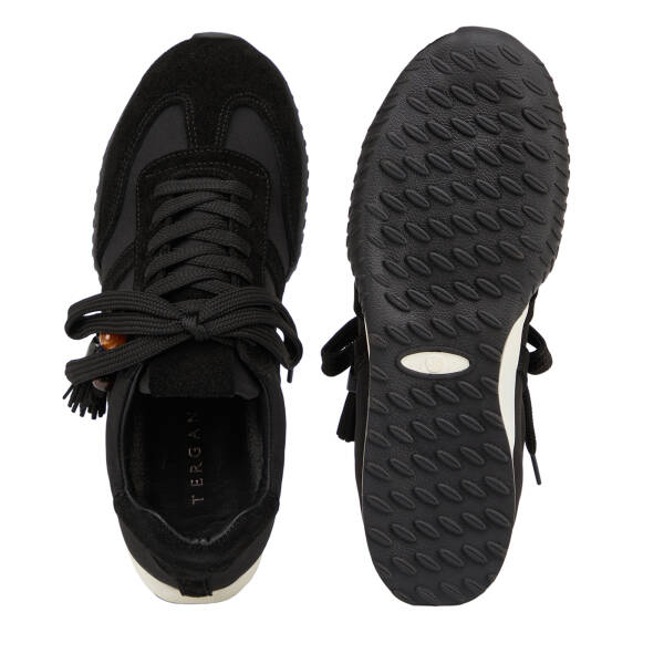 Siyah Deri-Tekstil Kadın Sneaker - K26I1AY68649-V1X - 6