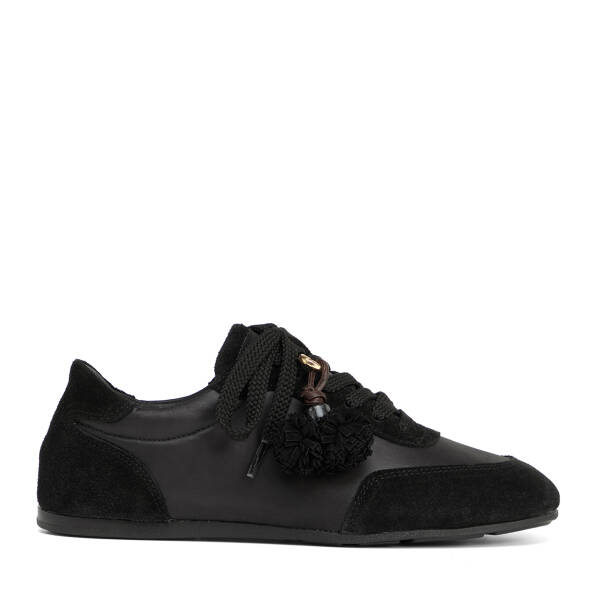 Siyah Deri-Tekstil Kadın Sneaker - K26S1AY68841-V1X - 1