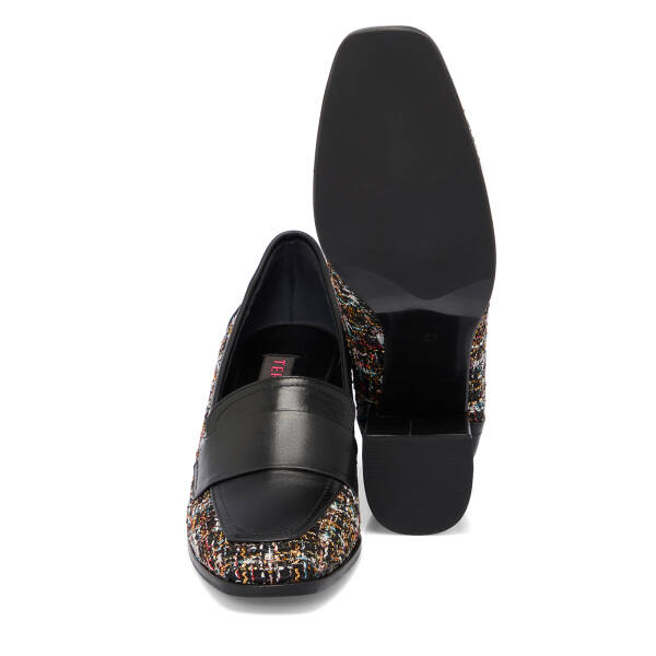 Siyah Deri - Tekstil Kadın Topuklu Ayakkabı - K25S1AY68339-A23 - 4