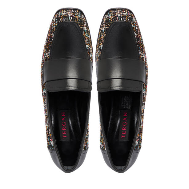 Siyah Deri - Tekstil Kadın Topuklu Ayakkabı - K25S1AY68339-A23 - 5