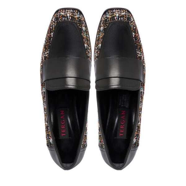 Siyah Deri - Tekstil Kadın Topuklu Ayakkabı - K25S1AY68339-A23 - 5