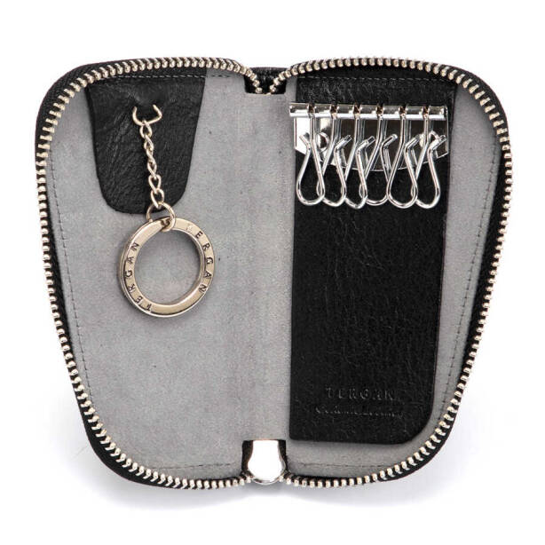 Siyah Deri Unisex Anahtarlık - S1AN00000090-A97 - 2