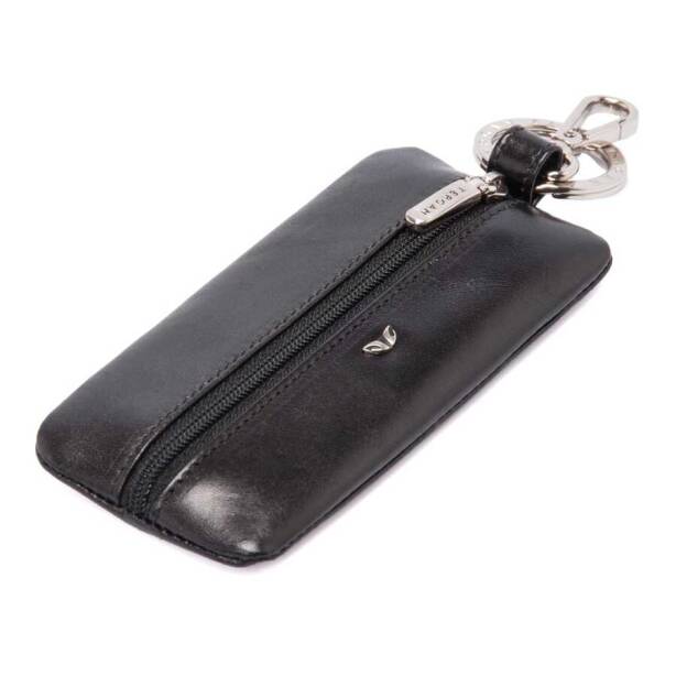 Siyah Deri Unisex Anahtarlık - S1AN00000129-B06 - Tergan