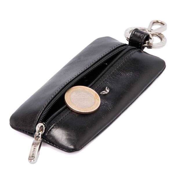 Siyah Deri Unisex Anahtarlık - S1AN00000129-B06 - Tergan