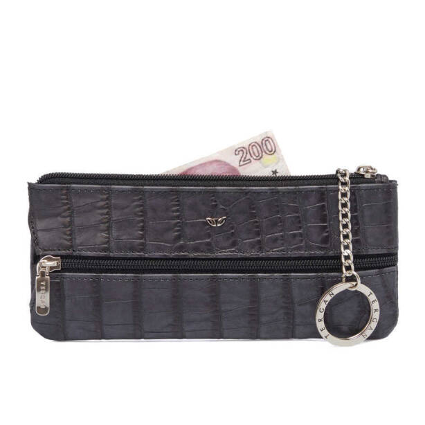Siyah Deri Unisex Anahtarlık - S1AN00000157-H44 - 2
