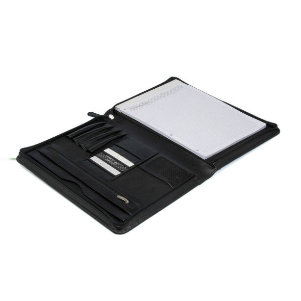 Siyah Deri Unisex Bloknot - S1OR00006736-B06 - Tergan