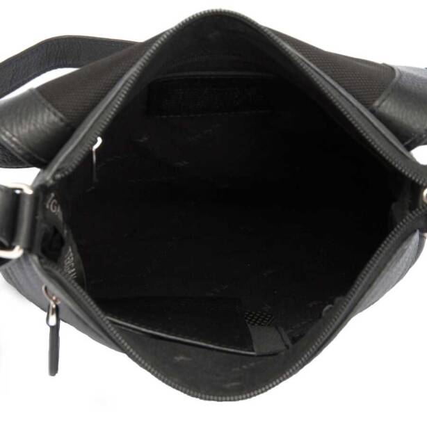 Siyah Deri Unisex Çapraz Askılı Çanta - S1AC00002942-A85 - Tergan