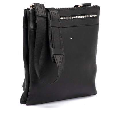 Siyah Deri Unisex Çapraz Askılı Çanta - S1AC00021107-A85 - 2