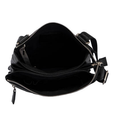 Siyah Deri Unisex Çapraz Askılı Çanta - S1AC00021107-A85 - 4