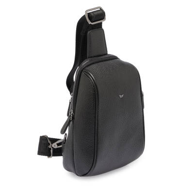 Siyah Deri Unisex Çapraz Askılı Çanta - S1AC00021511-A41 - 2