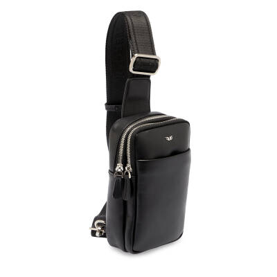 Siyah Deri Unisex Çapraz Askılı Çanta - S1AC00021514-A85 - 2
