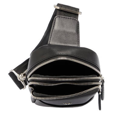 Siyah Deri Unisex Çapraz Askılı Çanta - S1AC00021514-A85 - 4