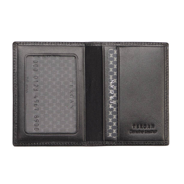 Siyah Hakiki Deri Unisex Ehliyet Kabı - S1EH00001170-B06 - 2