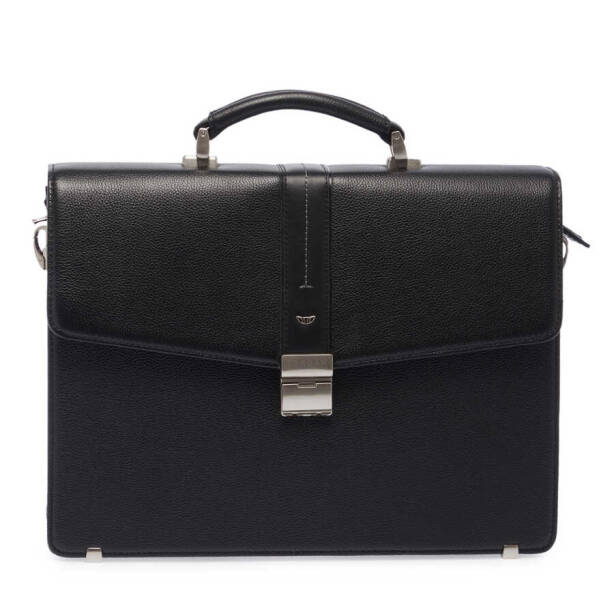 Siyah Hakiki Deri Unisex Evrak Çantası - S1EV00002906-A6F - 1