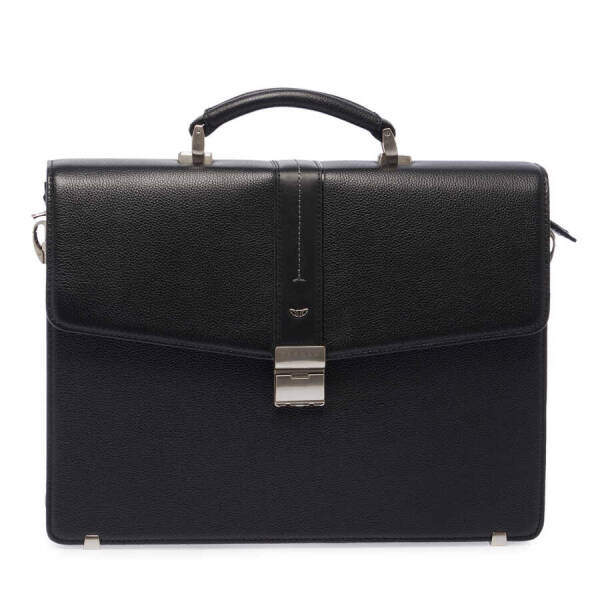 Siyah Hakiki Deri Unisex Evrak Çantası - S1EV00002906-A6F - 1