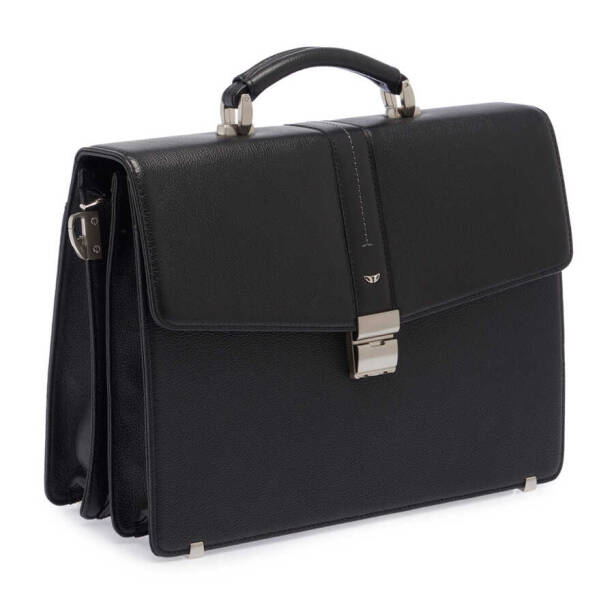 Siyah Hakiki Deri Unisex Evrak Çantası - S1EV00002906-A6F - 2