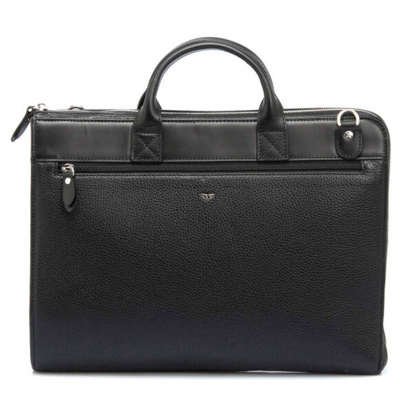Siyah Hakiki Deri Unisex Evrak Çantası - S1EV00021218-D3H - 1